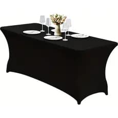Toalha De Mesa Retangular Em Spandex Elástica Para Eventos