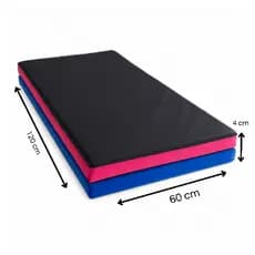 Colchonete Yoga Pilates Academia 1,20m x 60cm x 4cm – Dobrável Impermeável Confortável Preto
