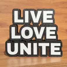 Placas Decorativas Tomorrowland LIVE LOVE UNITE
