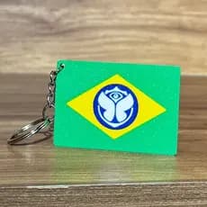 Chaveiro Tomorrowland Bandeira do Brasil