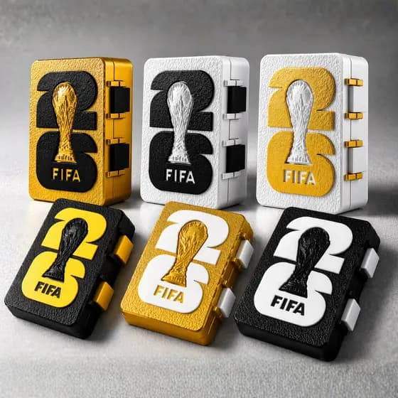 Estojo Porta Figurinhas Álbum Copa do Mundo 2026 para 2 Decks Minimalista e Luxuoso