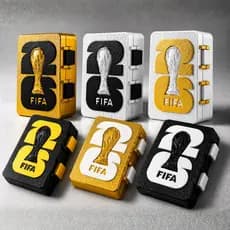 Estojo Porta Figurinhas Álbum Copa do Mundo 2026 para 2 Decks Minimalista e Luxuoso