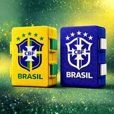 Estojo Porta Figurinhas Álbum Copa do Mundo 2026 Seleção Brasileira CBF 2 Decks