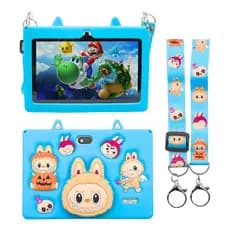 Tablet Labubu E15 Android 128gb Memória + 8gb Ram 7' Polegadas Infantil Cor Azul