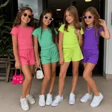 Conjunto Infantil Menina Blogueirinha do Tamanho 1 ao 10 anos | Conjunto Infantil Feminino Verão Confortável Fresquinho