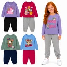 Conjunto Moletom Infantil Menina | Kit Casaco + Calça Moletom | Conjunto Moletom Infantil Menina