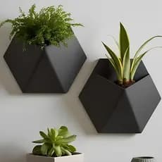 Suporte de Planta de Parede Minimalista - Vaso Geométrico Moderno para Decoração de Casa e Escritório