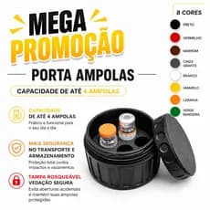 Organizador de Ampolas Estojo Porta 4 unidades Reforçado Vacinas Injeções Encaixe Perfeito