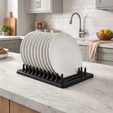 Organizador de Pratos para Cozinha – Porta Pratos para Armário e Bancada Suporte Organizador