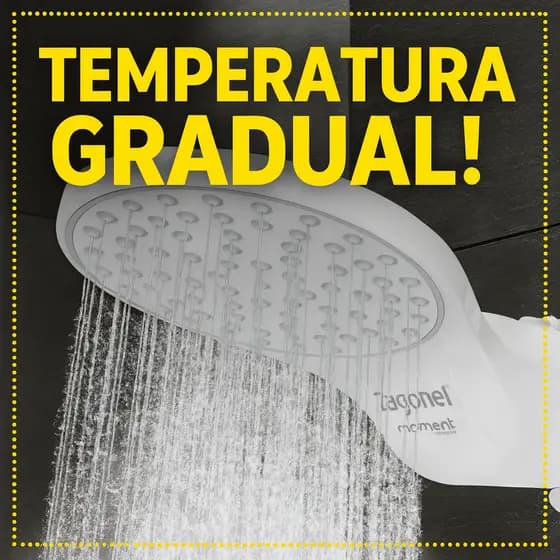 Chuveiro Elétrico Zagonel Moment 4 Temperaturas Jato Forte Econômico e Moderno Banho Relaxante