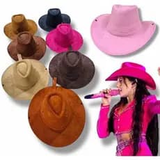 Kit 10 Unidades de Chapéu Country Cowboy Masculino e Feminino Vaqueiro