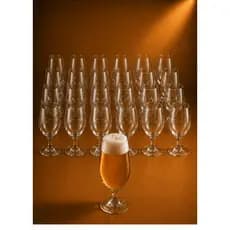Jogo 24 Taças de Vidro Floripa 330ml Resistente Luxo Qualidade Cerveja Chopp Restaurante Bar Eventos