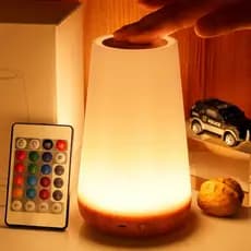 Lâmpada Noturna com 13 Cores Mutáveis, Controle Remoto, Toque, USB Recarregável, RGB, Lâmpada Regulável, Portátil, para
