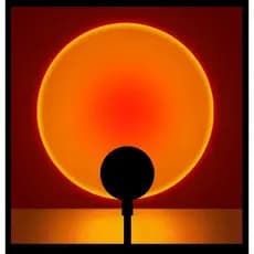 Lâmpada de Projeção LED com Efeito Pôr do Sol, Luz Ambiente USB para Quarto, Sala de Estar, Fotografia, Decoração de Par