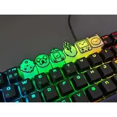 Kit 6 Keycap Decorativo Tecla Hora da Aventura para Teclado Mecânico | Setup Gamer