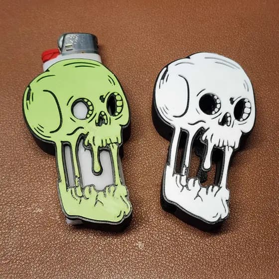 Capa para Isqueiro BIC Caveira Drip