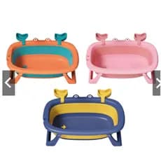 Banheira De Bebê Dobrável Retrátil Infantil Com Suporte Sabao Tematica - Almofada