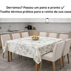 Toalha De Mesa Plastica Termica Impermeável Luxo Cores Mesa 2,4,6,8 e 10 Lugares