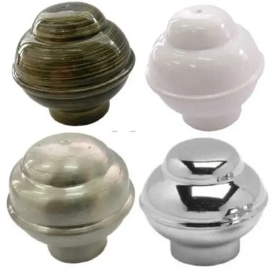 Par de Ponteira BOLA para varao de cortina modelo tamanhos 19mm e 28mm
