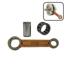 Biela Virabrequim 100cc  Bike Motorizada  Rolamentos Pino 2t