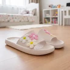 Chinelo Infantil Nuvem Jovem Slide Menina Florzinha Macio  Coloridas Confortável Leve