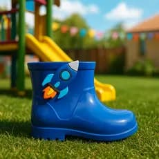 Galocha Botas Menino Infantil Dragão Foguetes Masculinos Criança Leve Confortável Impermeável