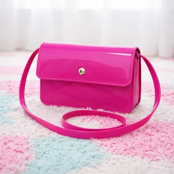 Bolsa Infantil Menina Jovem Transversal Fashion Glitter Leve Modinha Garota Impermeável Transparente