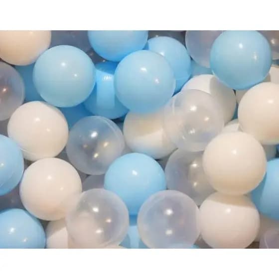 Bolinhas de piscina Pequeno Príncipe Azul branco e cristal 100 unidades