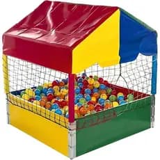 Piscina Casinha de Bolinhas Playground 1x1 m Colorida