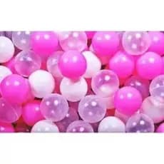 25 unidades de Bolinhas de Piscina Rosa Pink , Branco e Transparente, Brinquedo, Infantil, Decoração