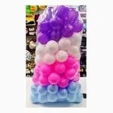 Bolinhas de Piscina Princesas c/ 50 unidades - Tons de Rosa, Roxo, Branco e Azul BeBê