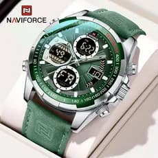 Relógio Masculino NAVIFORCE Relógio Esporte de Quartzo Marca de Luxo Relógio Digital de Pulso LED À Prova d'Água