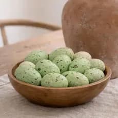 Ovos Decorativos de Páscoa Verde – Kit com 12 Unidades 4cm para Decoração e Mesa Posta