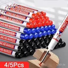 4/5 Pçs/set 20mm Buraco Profundo Caneta Marcadora de Cabeça Longa Para Metal Carpintaria Perfuração À Prova D 'Água