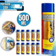Kit Espuma Expansiva Poliuretano Profissional 500Ml/340GR Com Aplicador