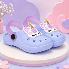 Babuche Infantil Unicórnio Menina Papete Feminina Kids Fashion Confortável Escolar Antiderrapante