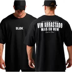 Camiseta Camisa Oversized Vim Arrastado Mas Academia Treino Musculação Streetwear Unissex Algodão