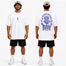 Camiseta Camisa Oversized Academia Zeus Camisa Streetwear Blusa Grande Musculação Treino Algodão