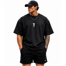 Camiseta Suedine Oversized Masculina Treino Musculação Premium