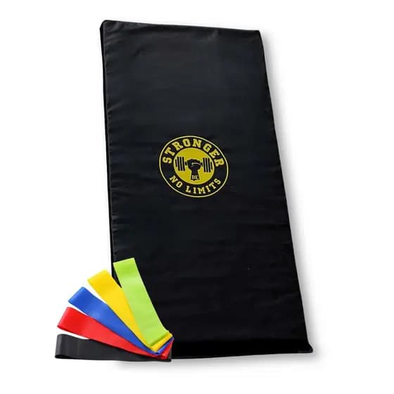 Kit Academia em casa Colchonete 4 mini band de intensidade treino funcional completo com elástico