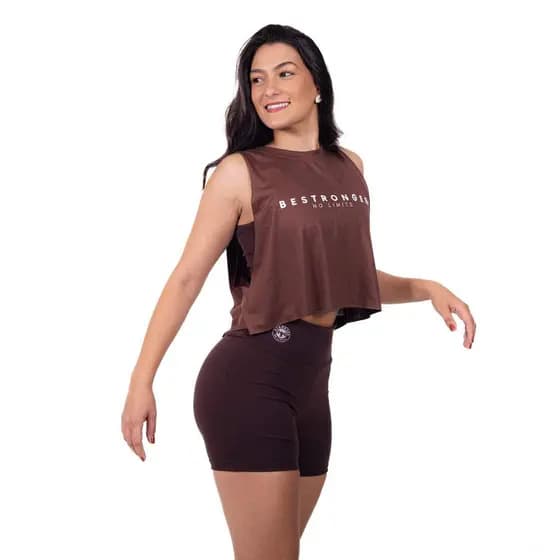 Regata Cropped Feminino Fitness Academia Crossfit confortavel Plus