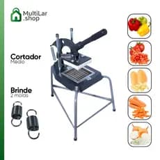 Cortador Picador De Legumes Tripé Mesa Batata Tomate Pepino Fatiador Tripé Resistente e Robusto