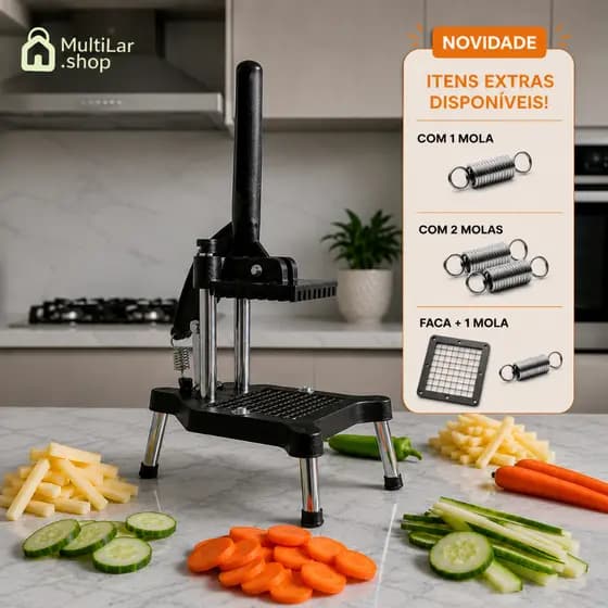 Picador de Legumes Industrial Fatiador Cabrita Batata Frutas Profissional