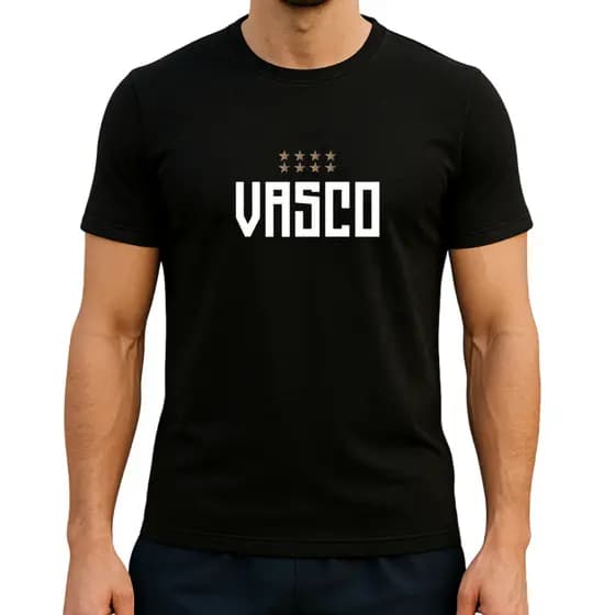 Camiseta Vasco da Gama Torcedor Masculina 100% Algodão Premium - Adulto Plus Size Envio Rápido