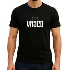 Camiseta Vasco da Gama Torcedor Masculina 100% Algodão Premium - Adulto Plus Size Envio Rápido