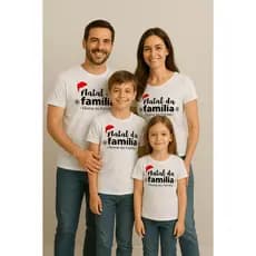 Camiseta Natal em Familia Personalizado Blusa Natal Roupa Natal 100% Algodão.