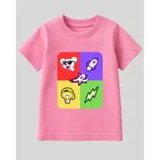 Camiseta Blusa Infantil Exclusiva Emilly Vick e Amigos Novos Elementos Dos Rosa 100% algodão