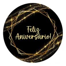 Capa Para Painel Sublimada Festa Aniversário Happy Birthday Feliz Redonda Tema Infantil 50x50cm