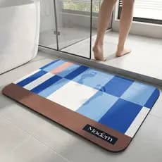 Tapete Banheiro Diatomita Macio Absorvente Antiderrapante Secagem Rápida Moderno 60x40/80x50cm