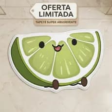Tapete de Banheiro Diatomita Super Absorvente Antiderrapante Secagem Rápida Formato Limão Fofo